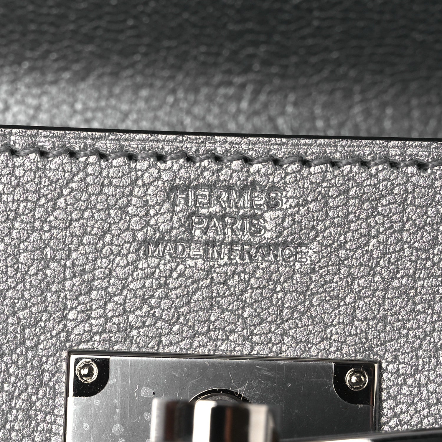 Hermes Metallic Chevre Chamkilight Kelly Wallet To Go Argent 6 of 13