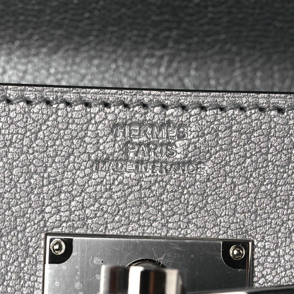 Hermes Metallic Chevre Chamkilight Kelly Wallet To Go Argent 6 of 13