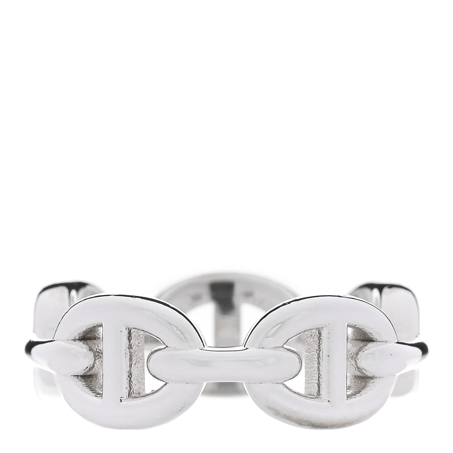 Sterling Silver PM Chaine d'Ancre Enchainee Band Ring  50 5.25