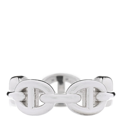 Hermes Sterling Silver PM Chaine d'Ancre Enchainee Band Ring  50 5.25 3 of 8