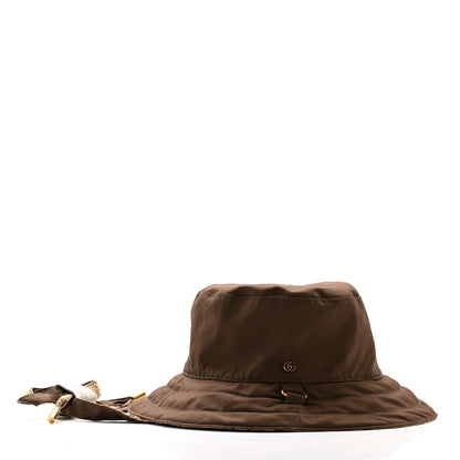 Gucci Canvas Monogram Reversible Bucket Hat XL Brown 4 of 18