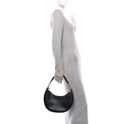 Fendi Vitello Grace Matte Whipstitch Small Fendigraphy Hobo Bag Black 2 of 10