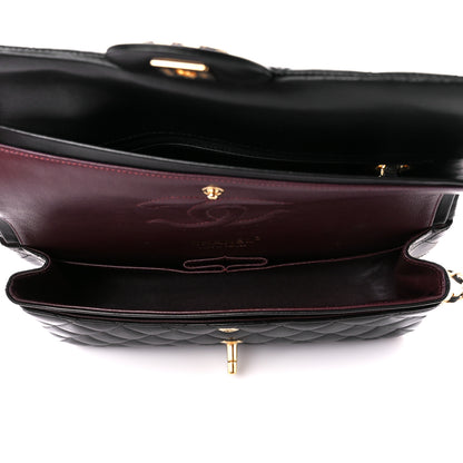 Chanel Lambskin Quilted Medium Double Flap Black 5 of 11