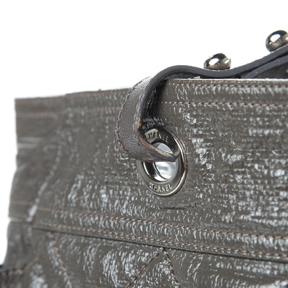 Chanel Coated Canvas Quilted Large Paris Biarritz Tote Grey 14 of 20