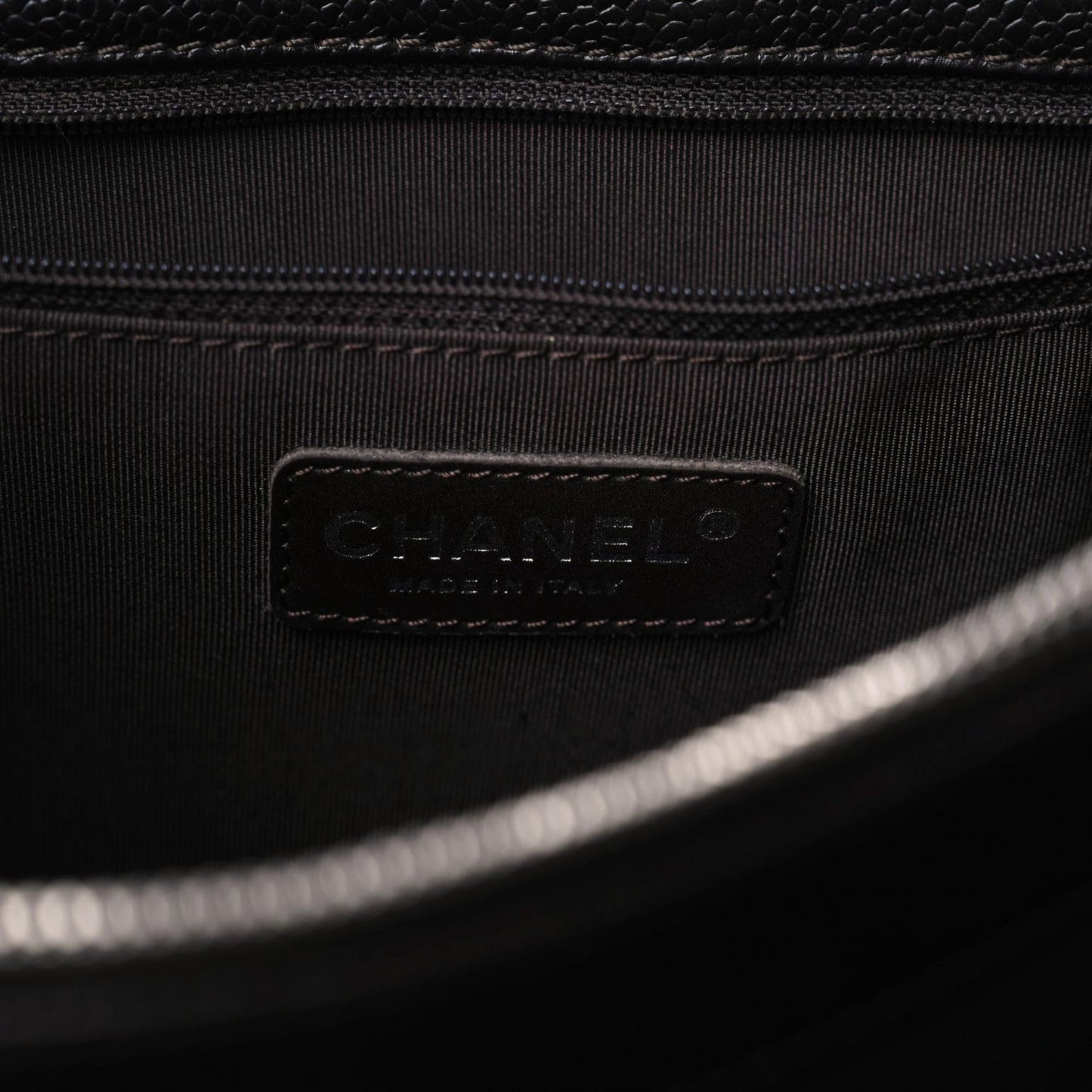 Caviar Quilted Grand Shopping Tote GST Dark Brown