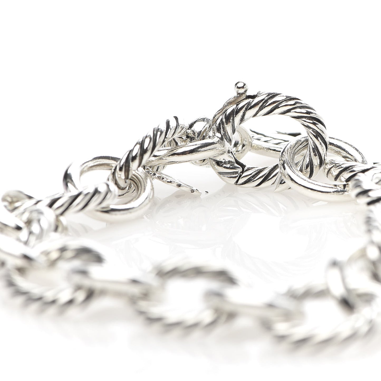 Sterling Silver 12mm Large Oval Link Star Charm Bracelet
