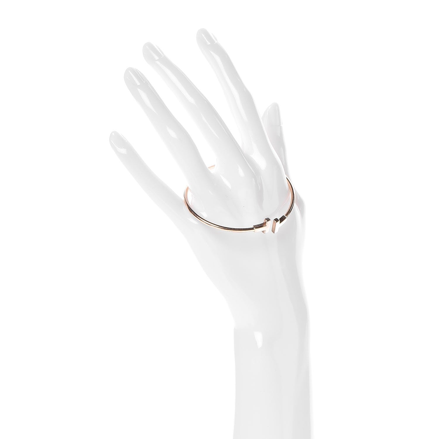 Tiffany 18K Rose Gold T Wire Bracelet 2 of 4