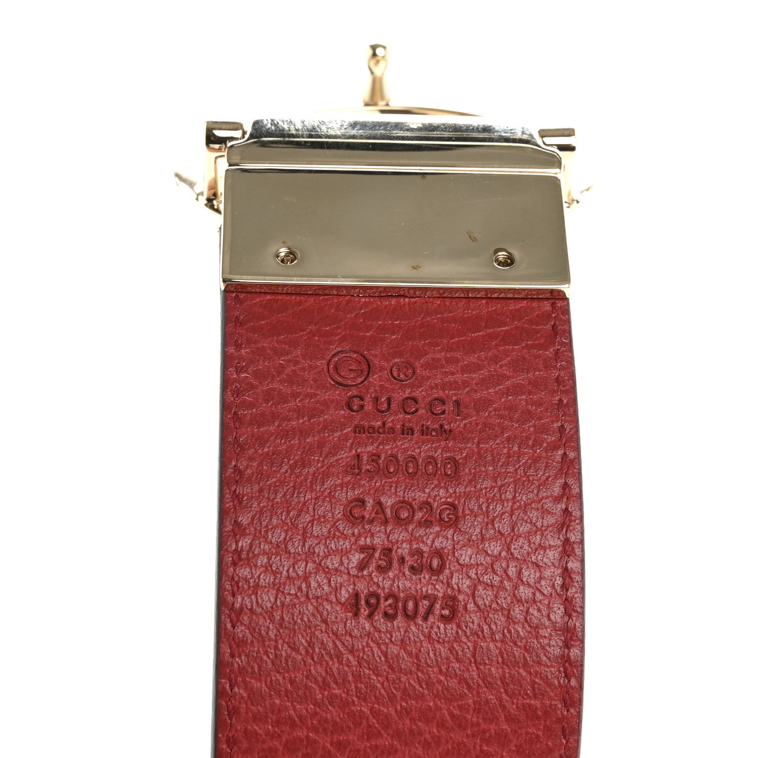Gucci Calfskin 1973 Reversible Belt 75 30 Black Red 5 of 7