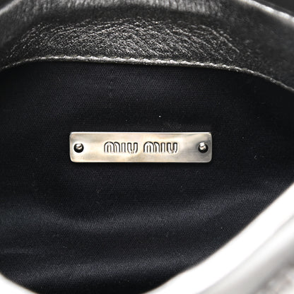 Miu Miu Metallic Matelasse Clutch Silver 6 of 7