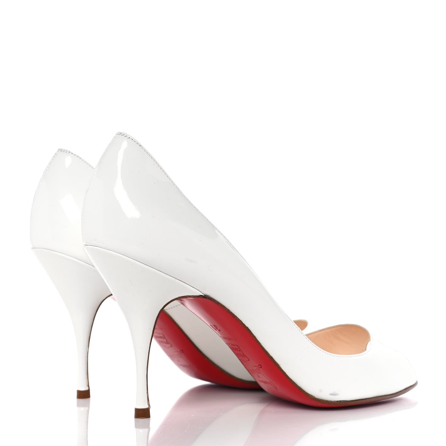 Christian Louboutin Patent Yoyo 85 Pumps 39 White 4 of 7