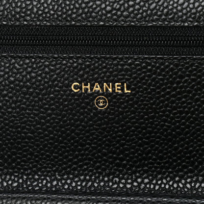 Chanel Caviar Quilted Wallet On Chain WOC Black 6 of 14