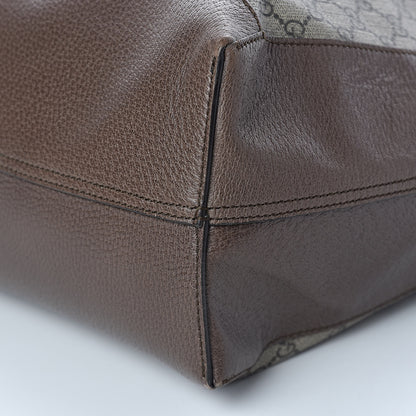 Gucci GG Supreme Monogram Web Ophidia Tote Brown 11 of 12