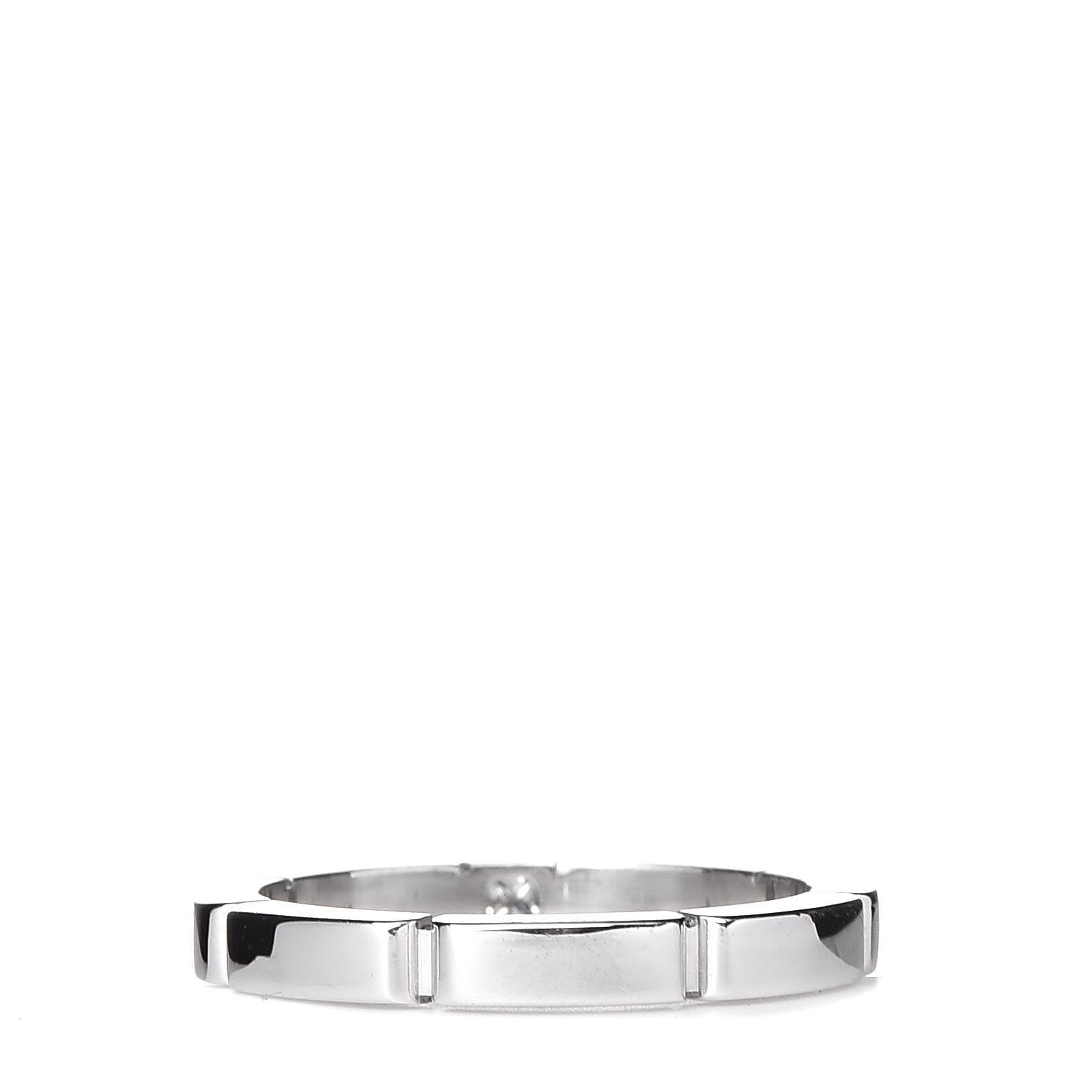 Cartier 18K White Gold Diamond 2.5mm Maillon Panthere Wedding Band Ring 50 5.25 3 of 7