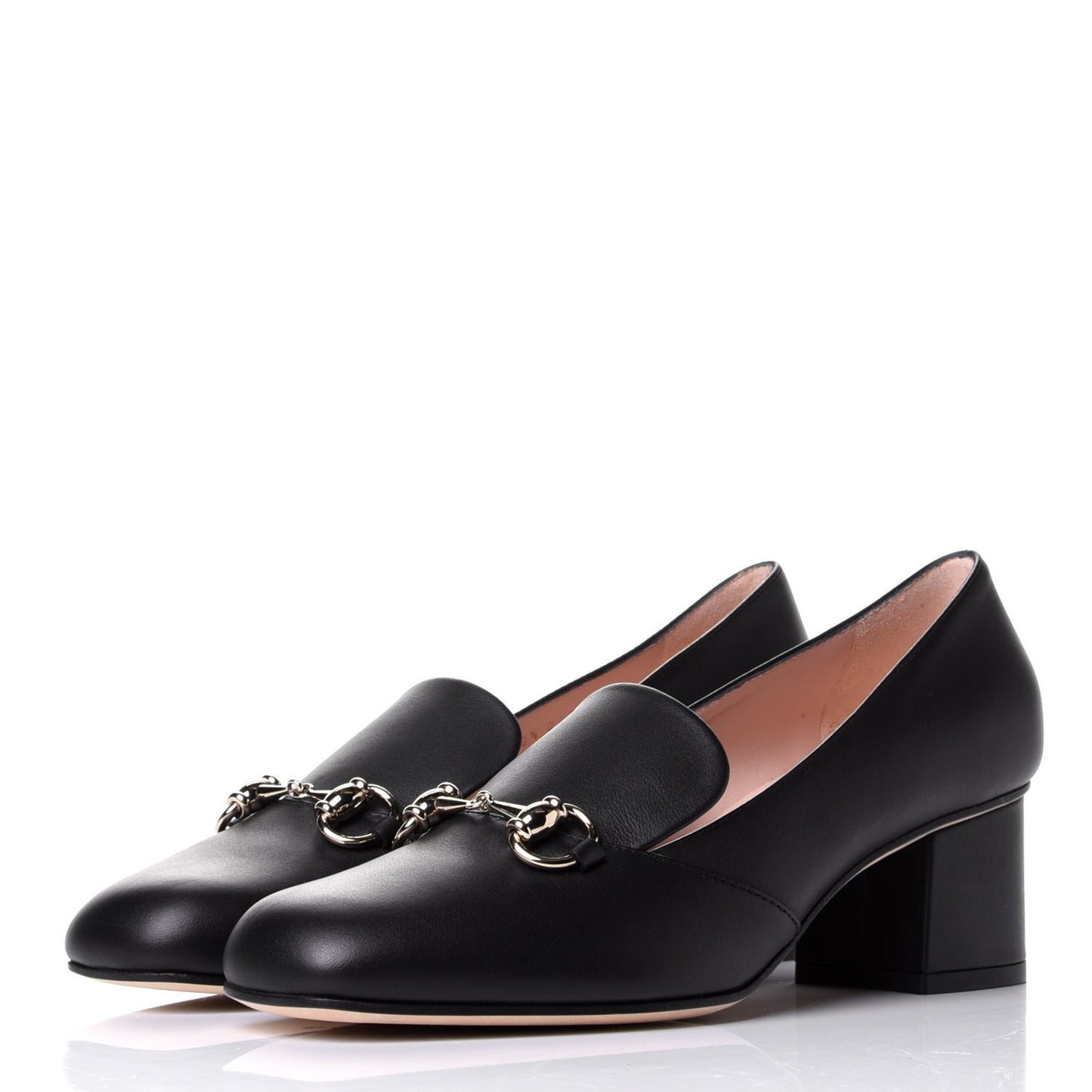 Calfskin Horsebit Loafers 38.5 Black
