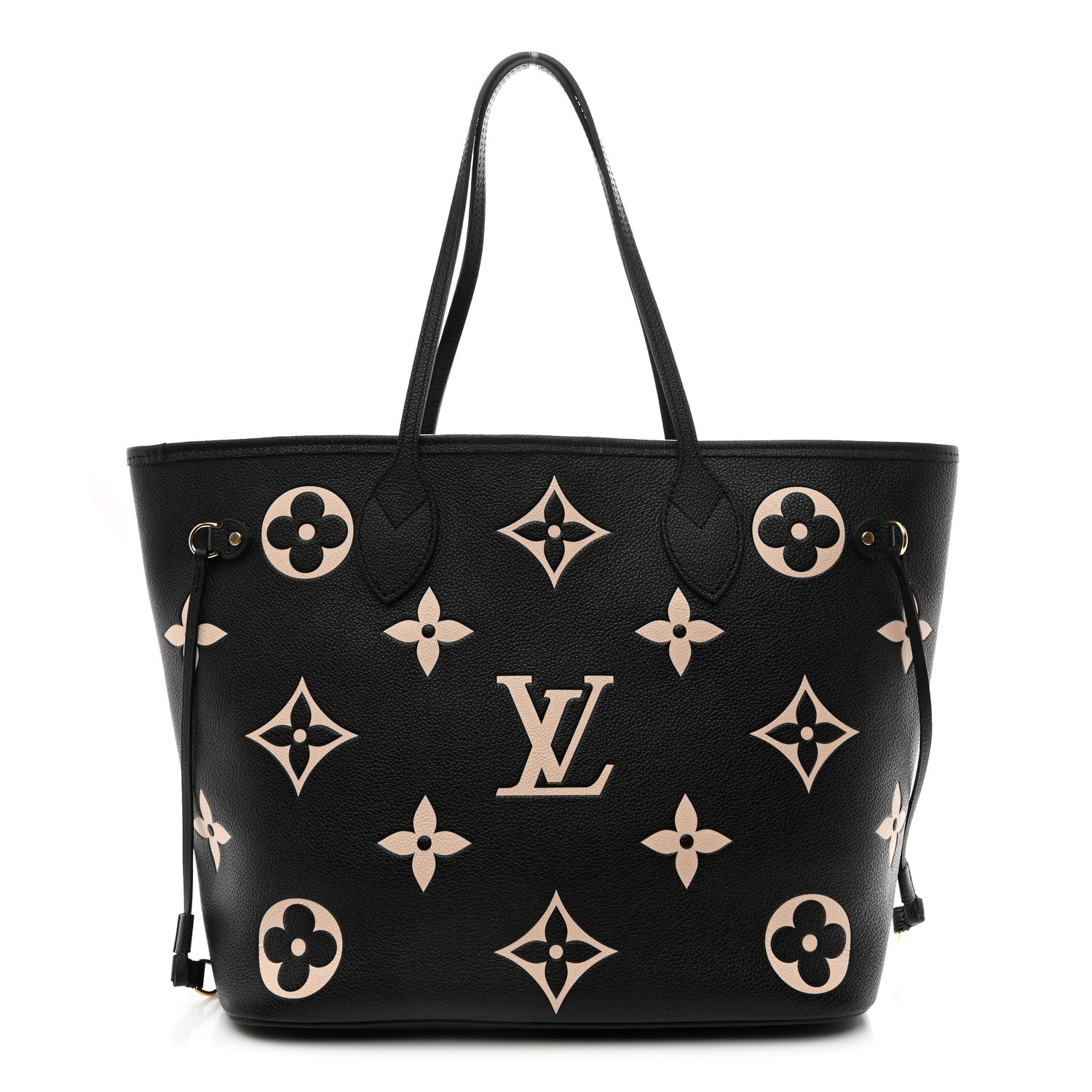 Louis Vuitton Empreinte Monogram Giant Neverfull MM Black Beige 2 of 17