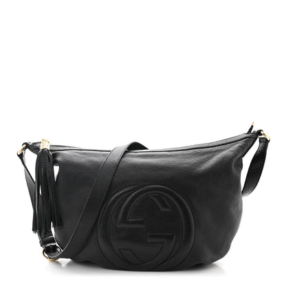Gucci Pebbled Calfskin Medium Soho Hobo Black 1 of 12