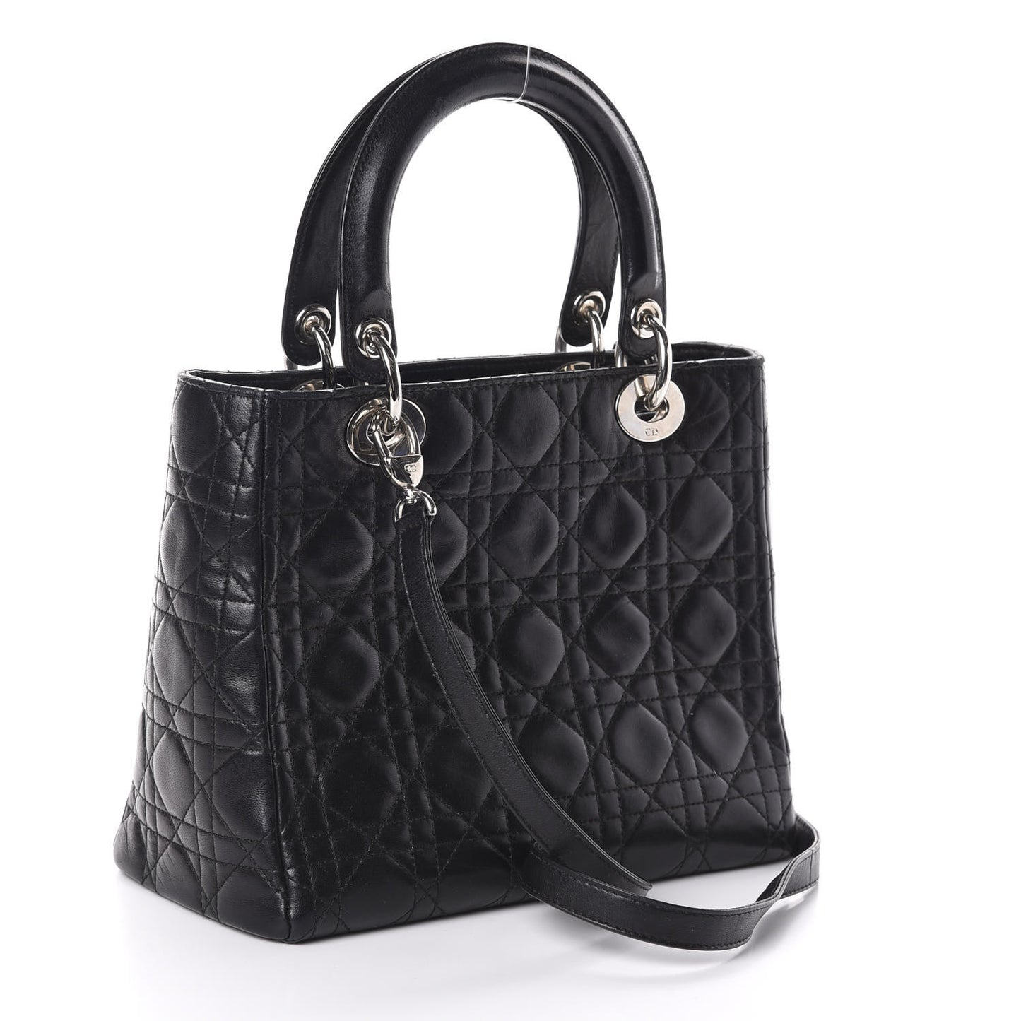 Lambskin Cannage Medium Lady Dior Black