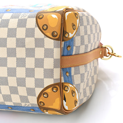 Louis Vuitton Damier Azur Summer Trunks Speedy Bandouliere 30 9 of 11