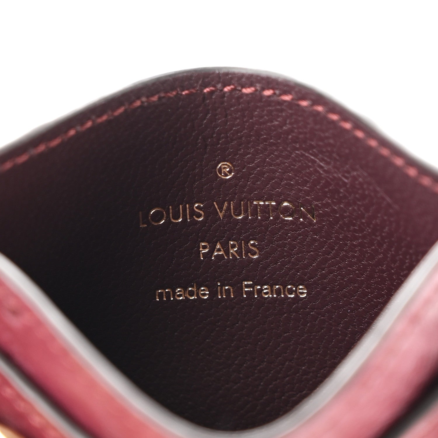 Louis Vuitton Ostrich LV Charms Card Holder Bordeaux 1838192