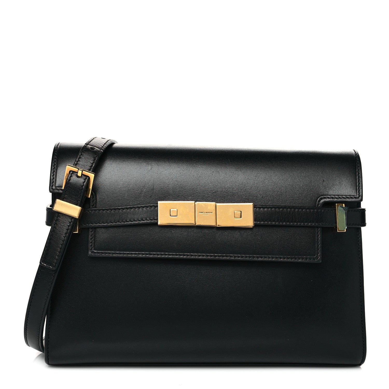 Saint Laurent Smooth Calfskin Manhattan Shoulder Bag Black 1 of 10