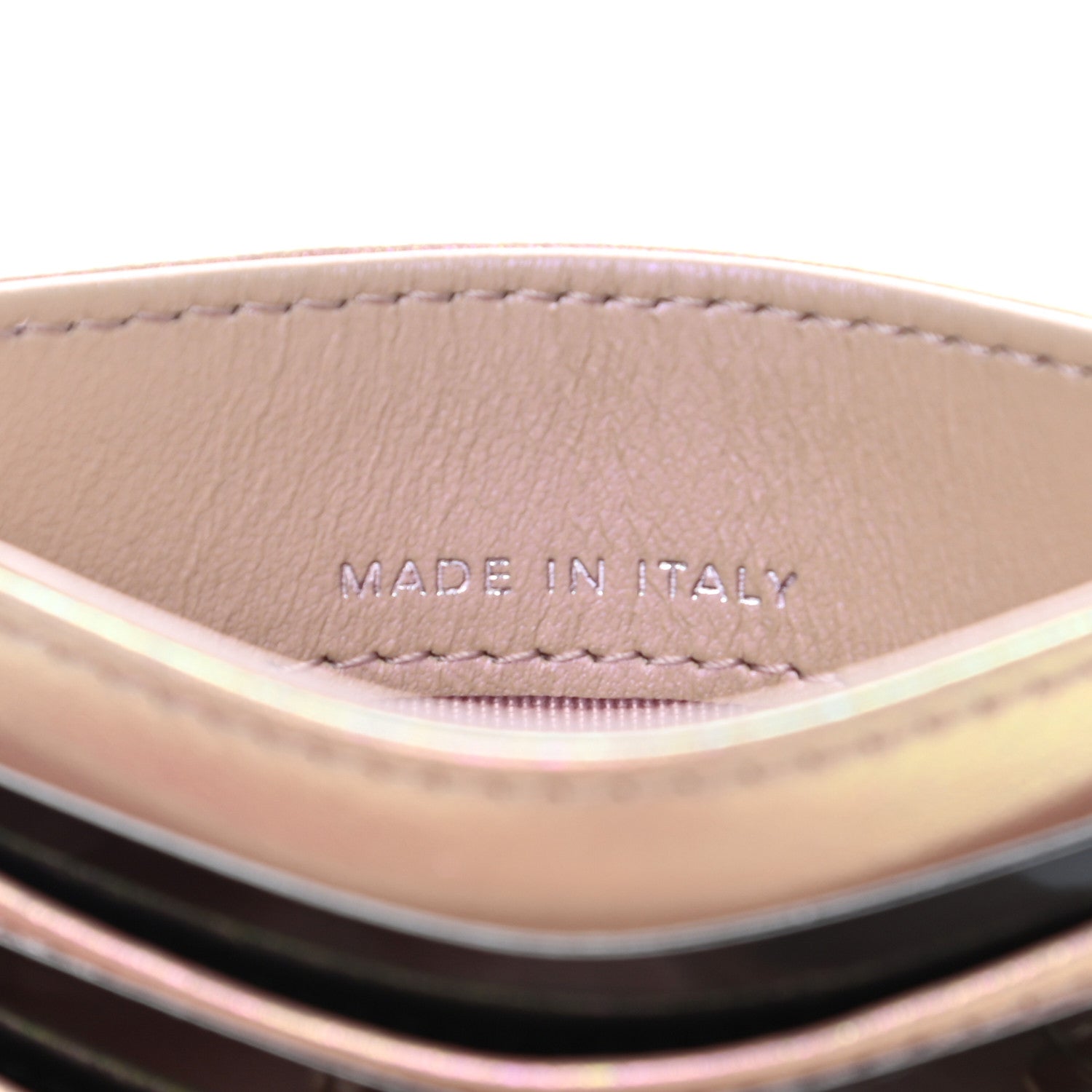 Chanel Iridescent Calfskin Quilted Card Holder Pink 6 of 9