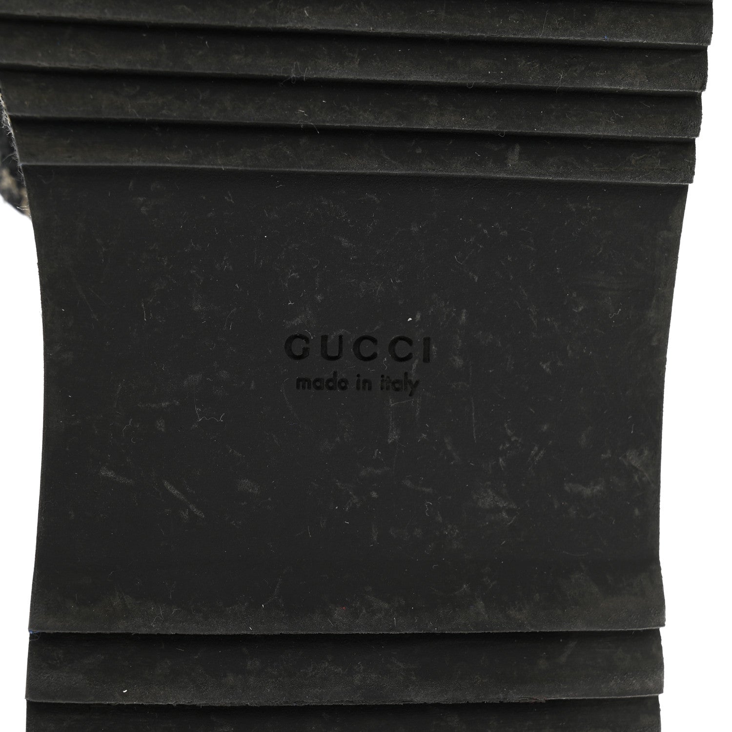 Gucci Jacquard Black Denim GG Monogram Angelina Platform 55mm Slide Sandals 37.5 Black Ivory 8 of 10