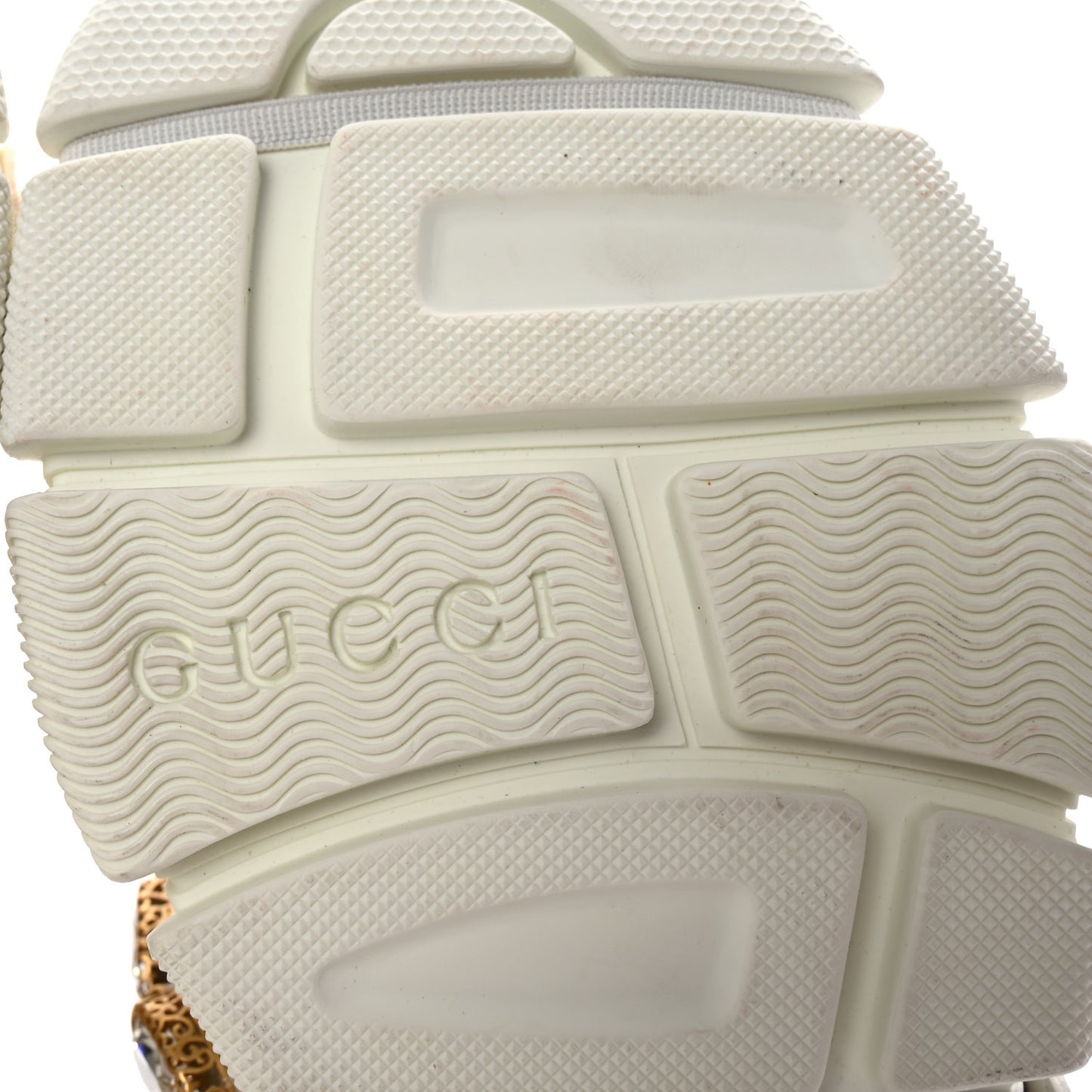 X SEGA Mesh Calfskin Suede Removable Crystals Womens Flashtrek Sneakers 38 Great White