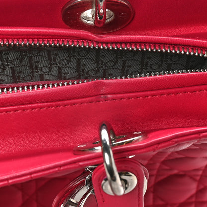 Christian Dior Lambskin Cannage Large Lady Dior Pink 10 of 10