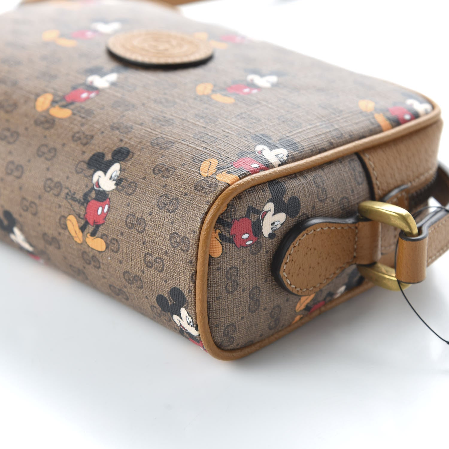 Gucci X DISNEY Mini Vintage GG Supreme Monogram Mickey Mouse Shoulder Bag Beige Vintage Sun Oil 12 of 21