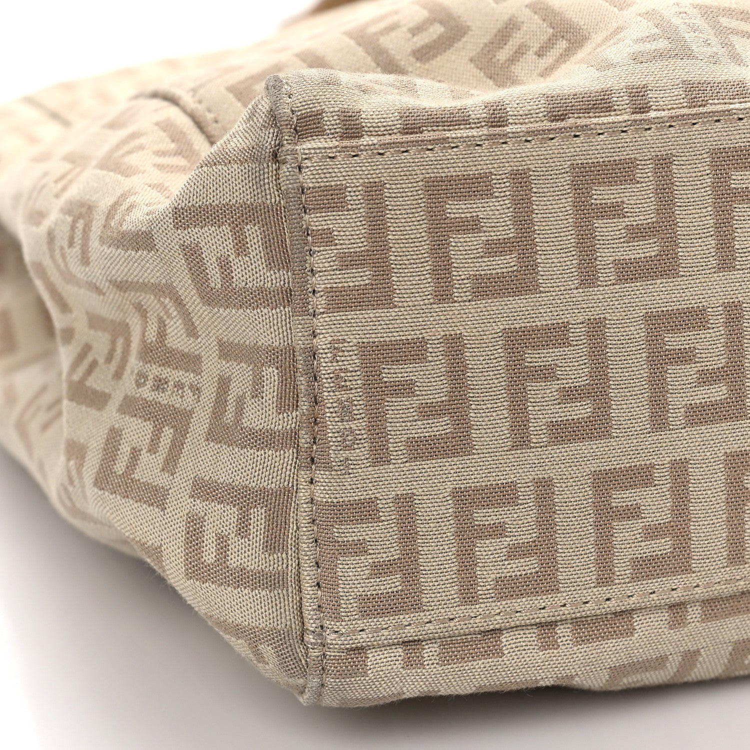 Fendi Zucchino Vitello Tote Beige Tortora 7 of 8
