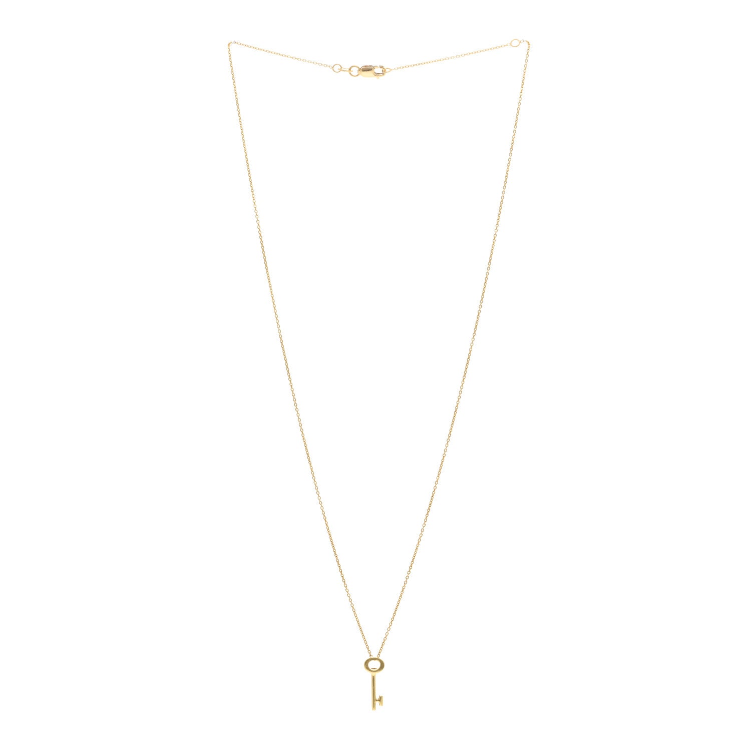 Roberto Coin 18K Yellow Gold Tiny Treasures Key Pendant Necklace 3 of 4