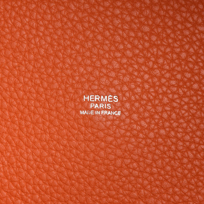 Hermes Taurillon Clemence Picotin Lock 26 GM Orange 6 of 9