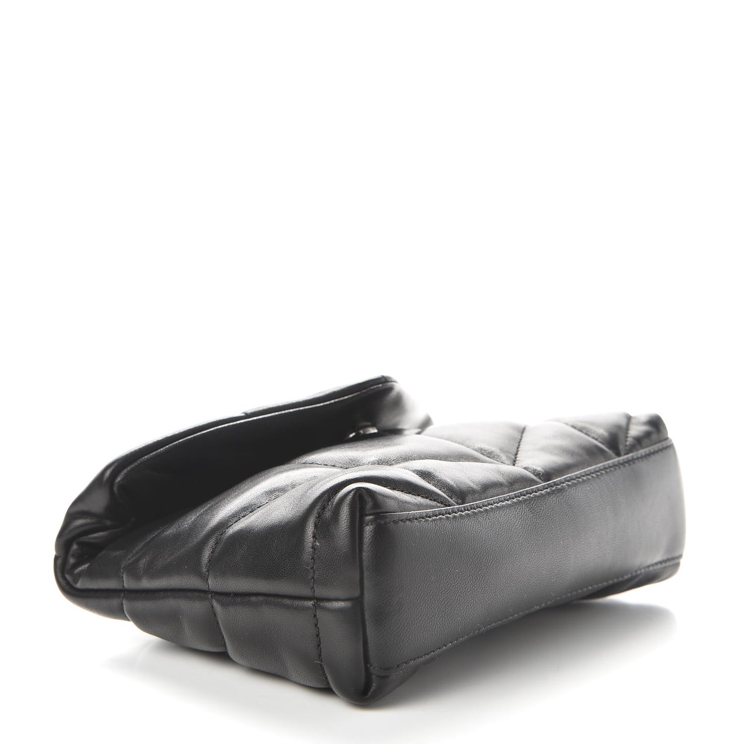 Lambskin Monogram Loulou Puffer Pouch Clutch Black