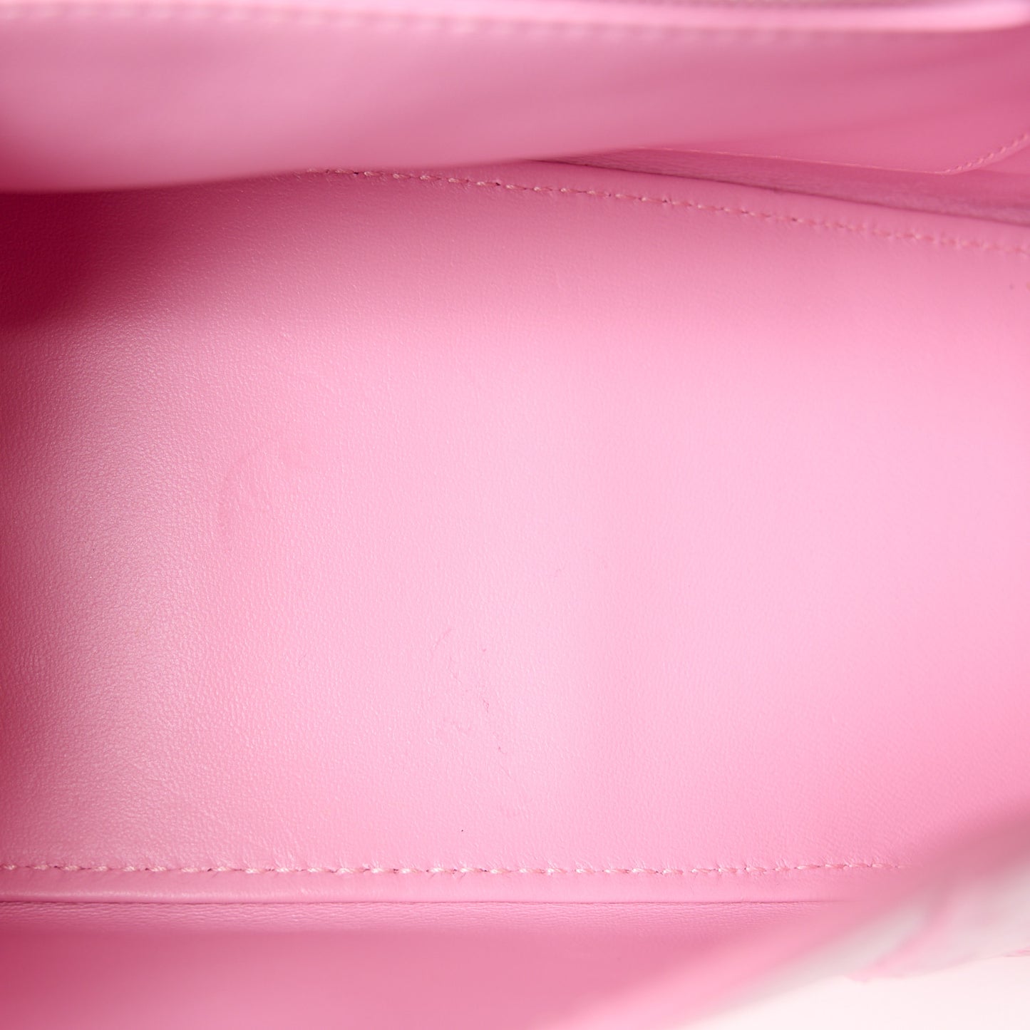 Semi Shiny Calfskin Crocodile Embossed Small Hourglass Top Handle Bag Candy Pink