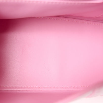 Balenciaga Semi Shiny Calfskin Crocodile Embossed Small Hourglass Top Handle Bag Candy Pink 12 of 12