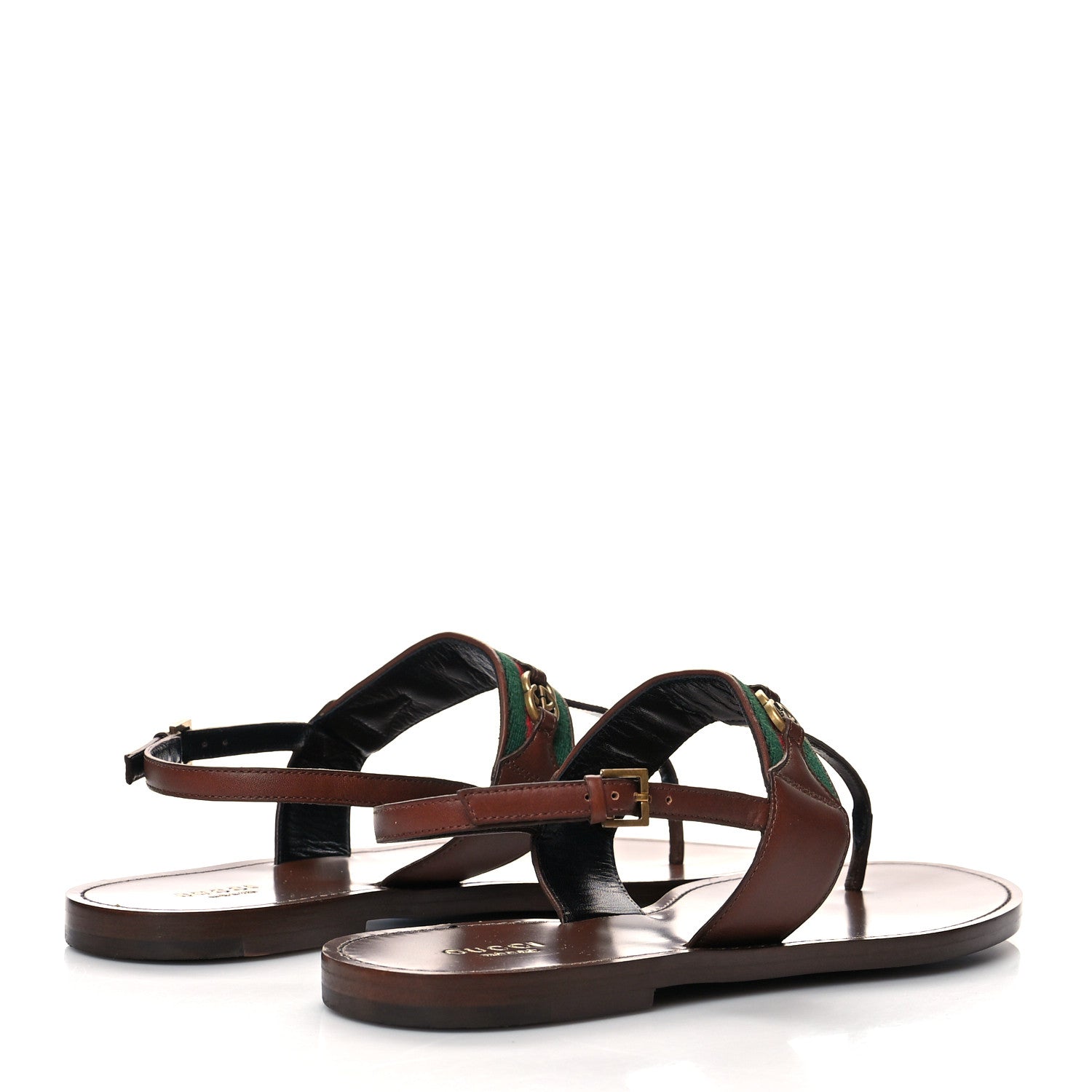 Gucci Nylon Web Lifford Jakarta Sandals 40 Brown 4 of 8