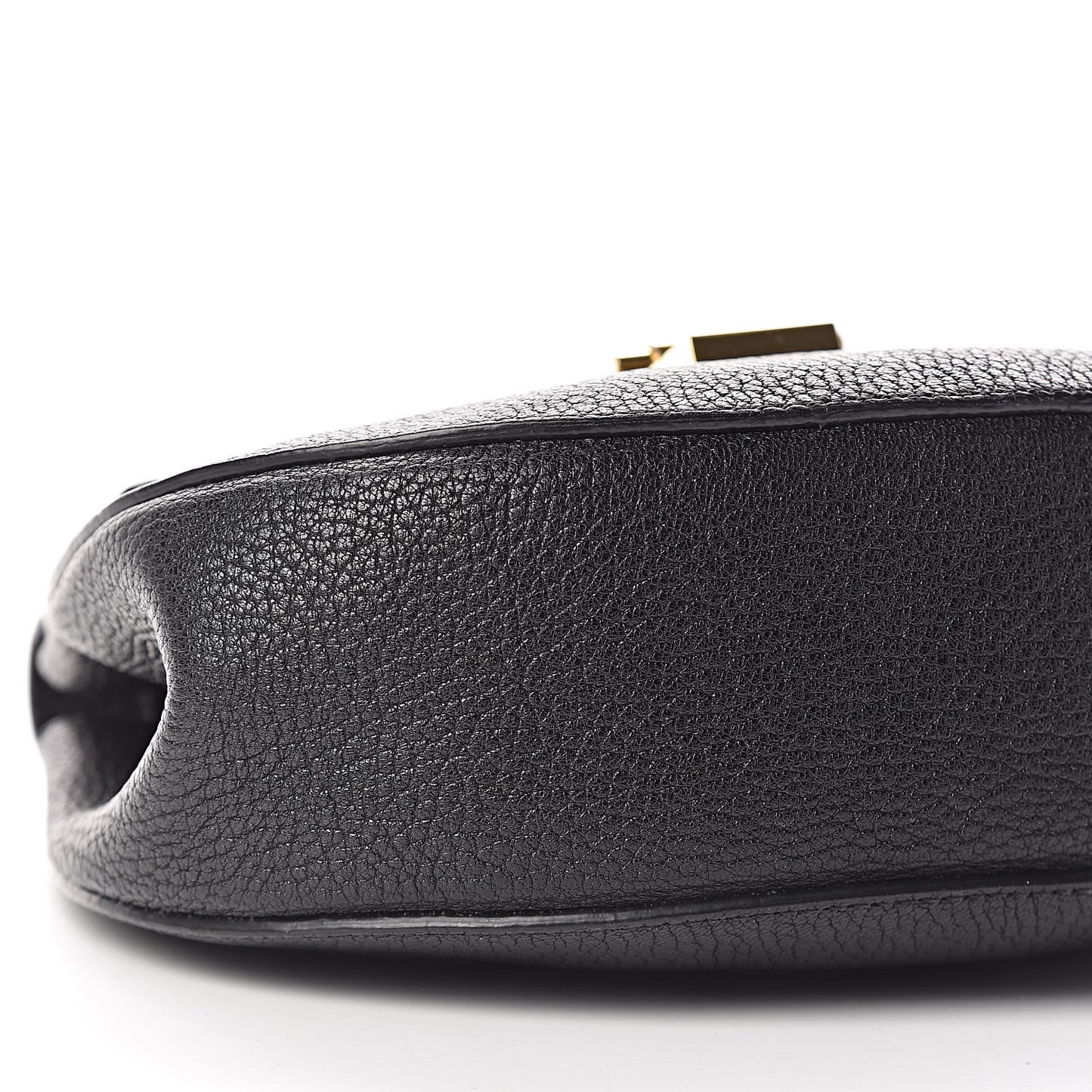 Grained Lambskin Drew Shoulder Bag Black
