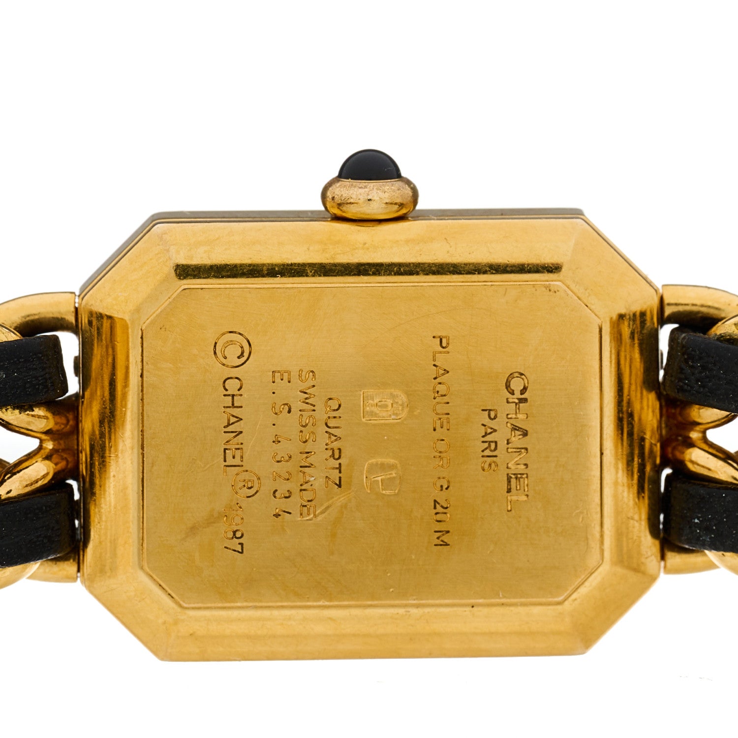 Chanel Stainless Steel Lambskin 20mm Chain Premiere Quartz Watch Gold M 4 of 4