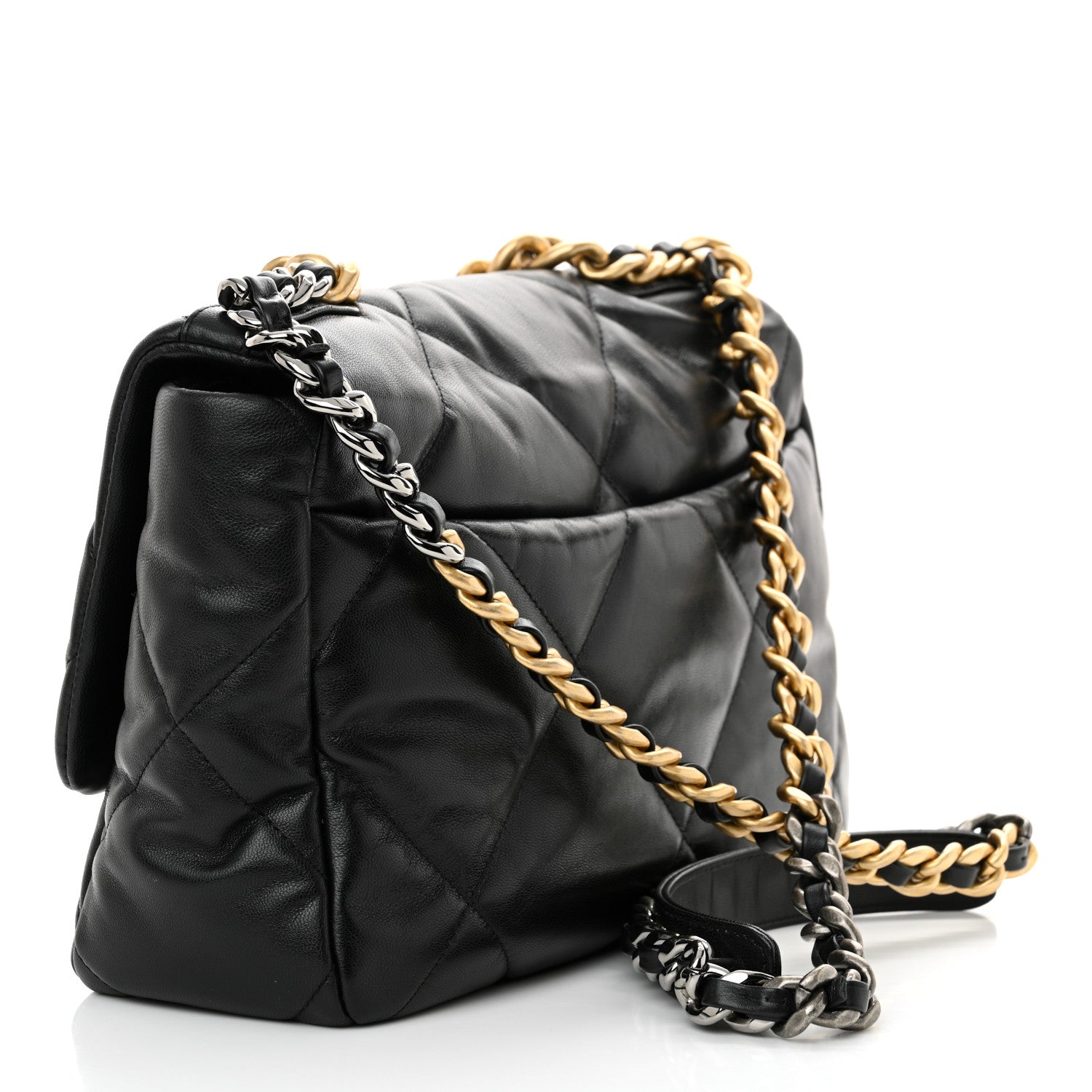 Chanel Lambskin Quilted Large Chanel 19 Flap Black 3 of 11