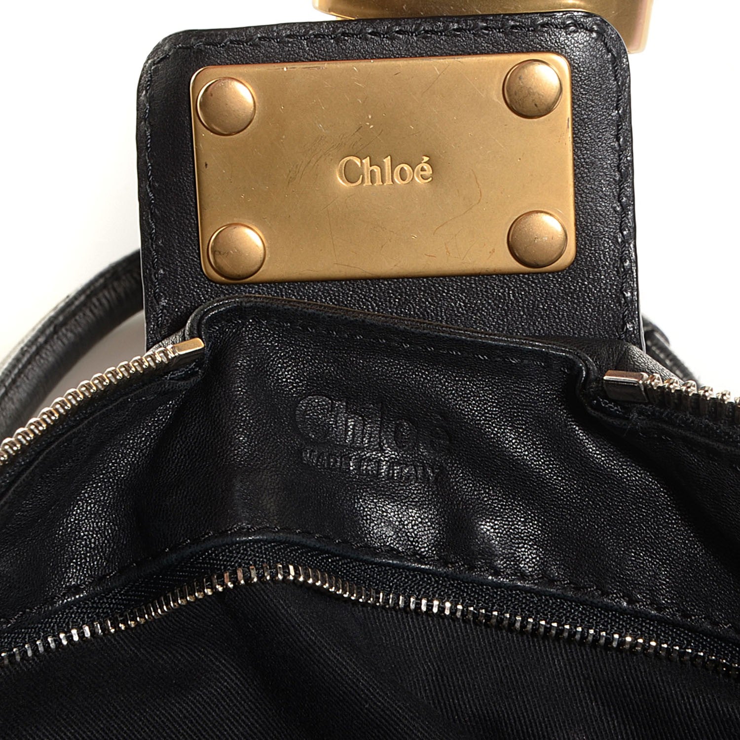 Chloe Leather Medium Paddington Satchel Black 6 of 7
