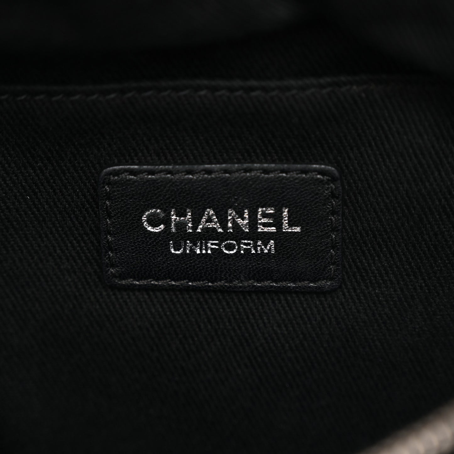 Grained Calfskin Quilted Waist Belt Bag Black