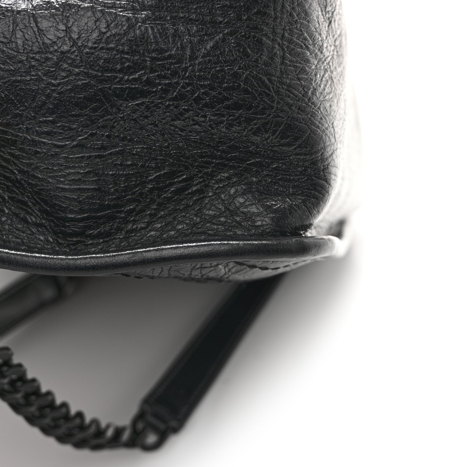 Saint Laurent Crinkled Calfskin Matelasse Monogram Medium Niki Chain Satchel Black 11 of 15