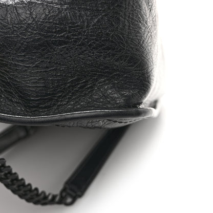 Saint Laurent Crinkled Calfskin Matelasse Monogram Medium Niki Chain Satchel Black 11 of 15