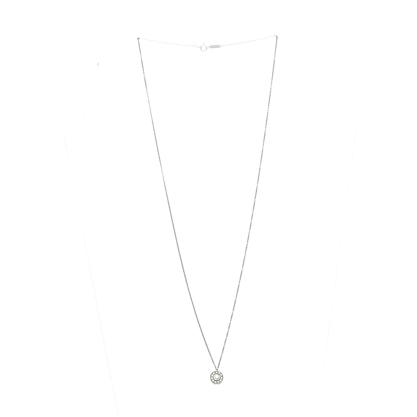 Platinum Diamond .37ctw Circlet Pendant Necklace