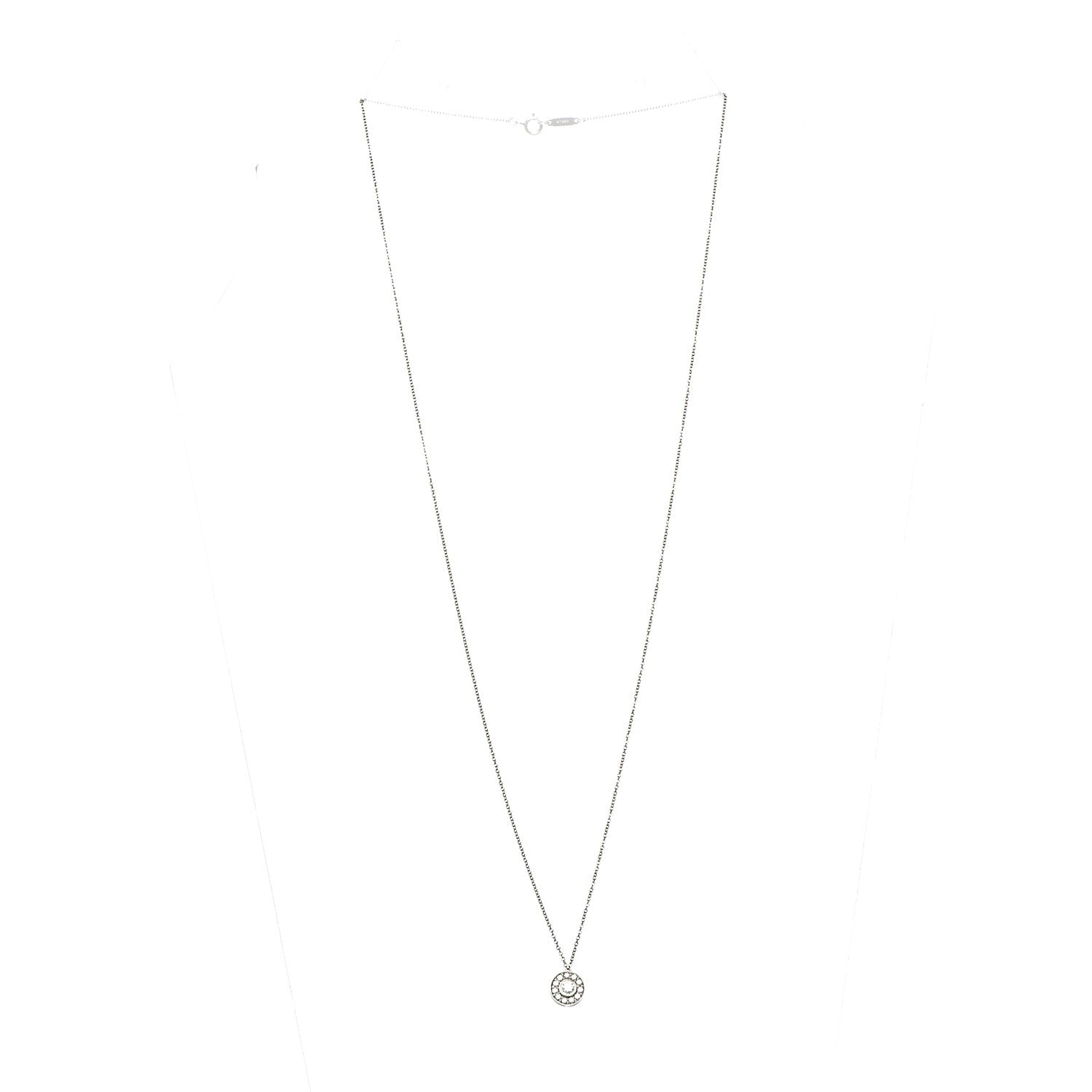 Tiffany Platinum Diamond .37ctw Circlet Pendant Necklace 4 of 7