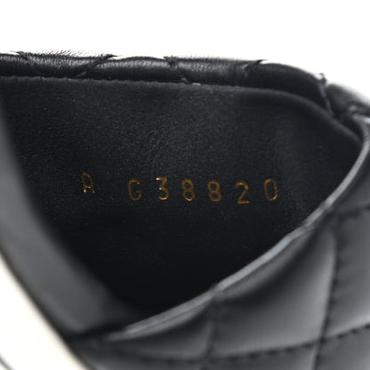 Chanel Lambskin Quilted Textured CC Mules 40 Black 8 of 9