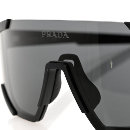 Prada Metal Rubber Linea Rossa Sport Sunglasses SPS 04W Black 7 of 8