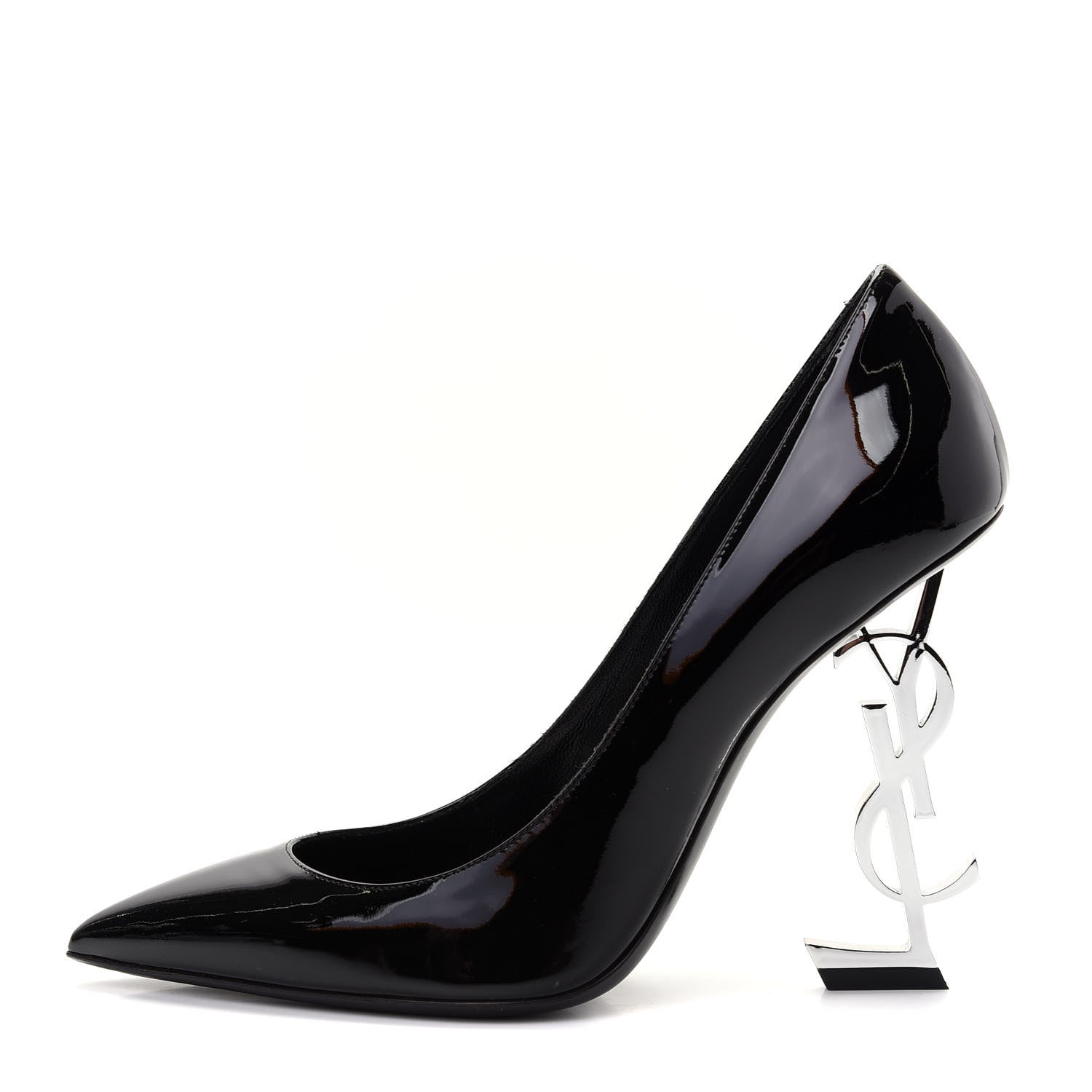 Saint Laurent Patent Opyum 110 Pumps 39 Black Silver 1 of 11