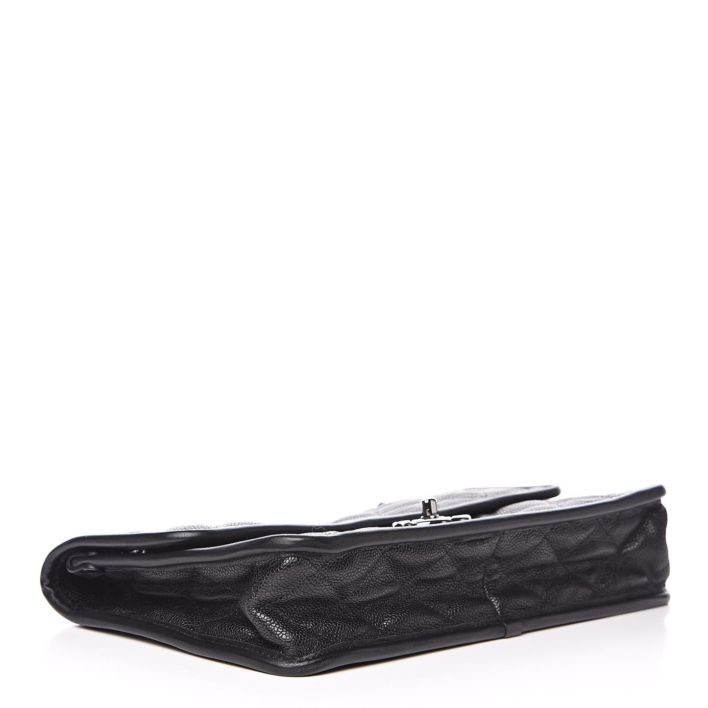 Caviar Quilted Medium French Riviera Flap Black