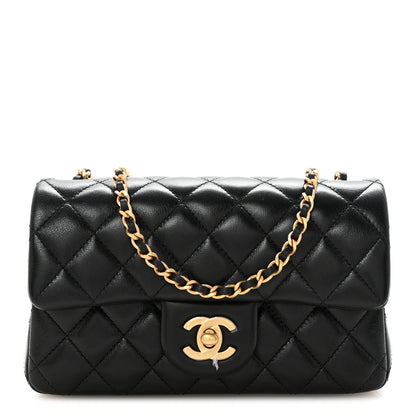 Chanel Lambskin Quilted Mini Rectangular Pearl Crush Flap Black 1 of 11